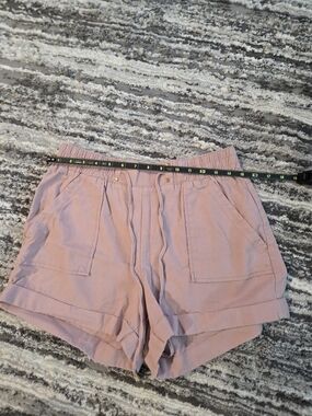 Ci Sono Mauve Pink High-Waist Casual Shorts with Front Pockets